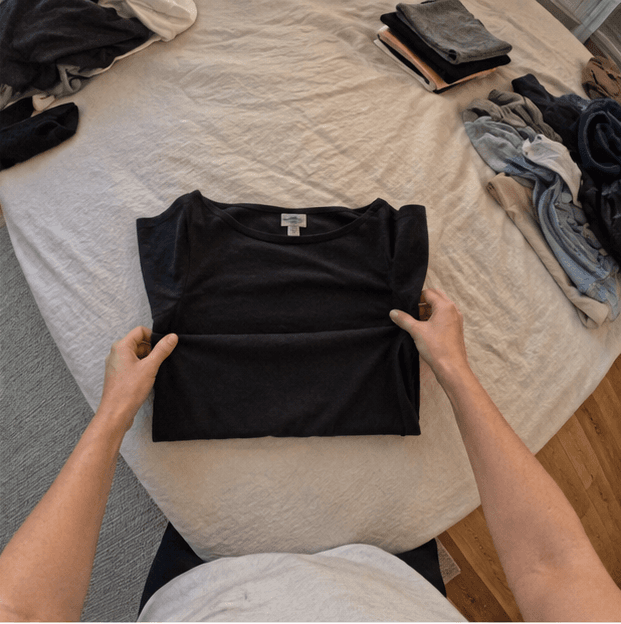 Folding laundry