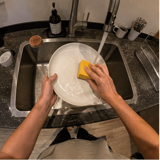 Washing dishes